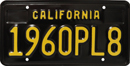 Black & Yellow Personalized License Plate