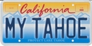 Lake Tahoe Personalized License Plate