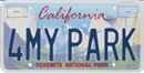 Yosemite National Park Personalized License Plate